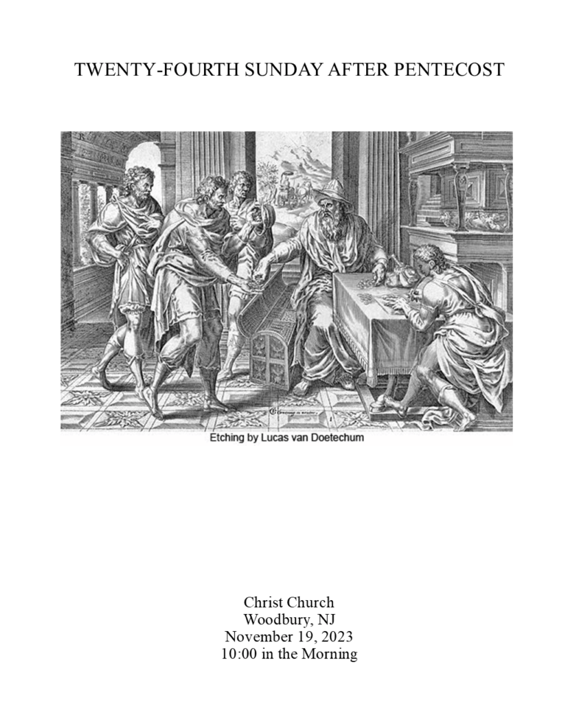 Twenty Fifth Sunday After Pentecost November 19 2023 Christ Church Woodbury Nj 1182