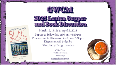 GWCM  - Lenten Supper & Discussion Group @ Christ Church in Woodbury